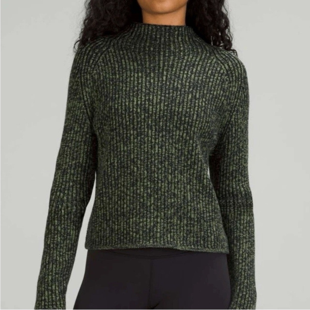 Lululemon Cotton-Cashmere Blend Mock Neck Sweater